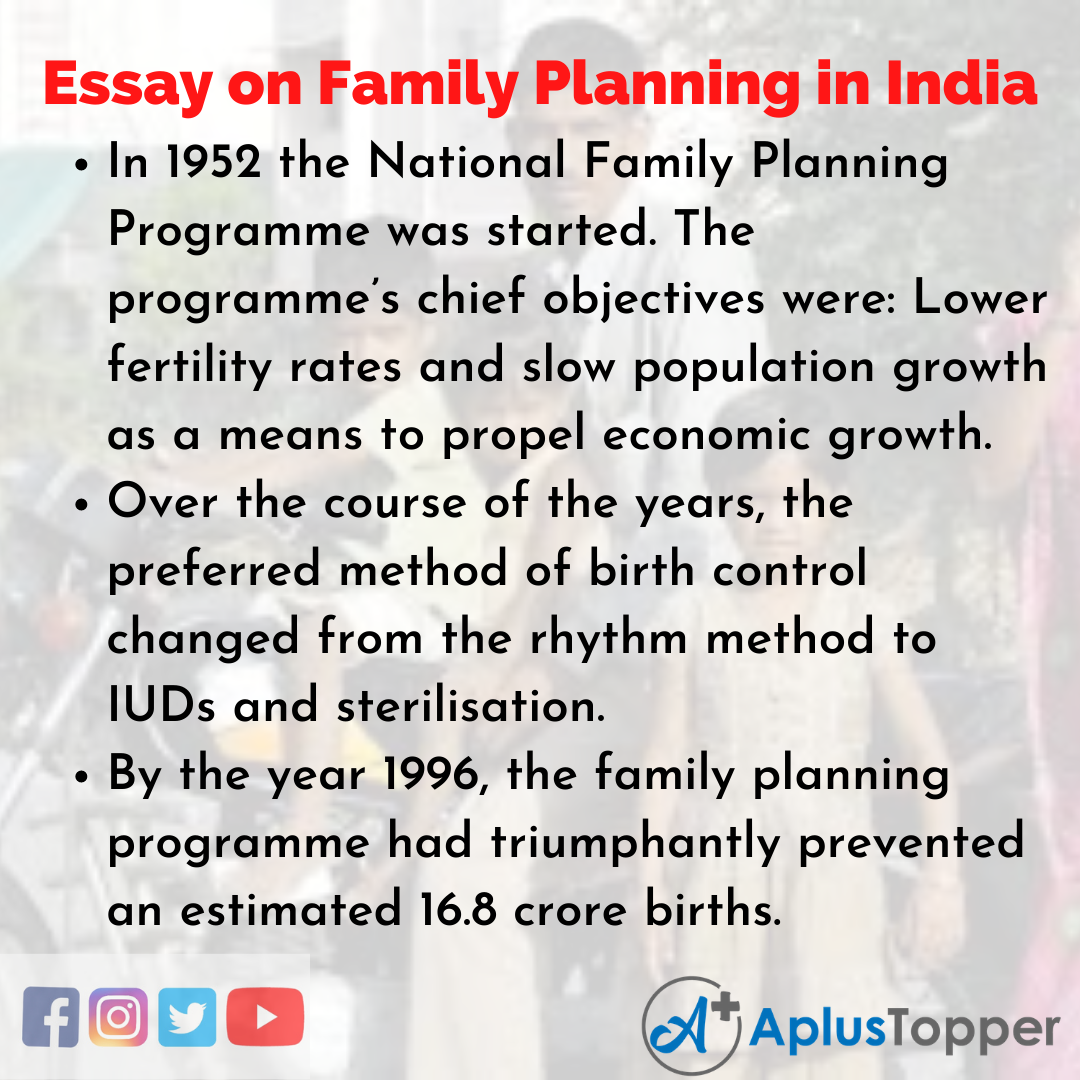 family planning essay 500 words