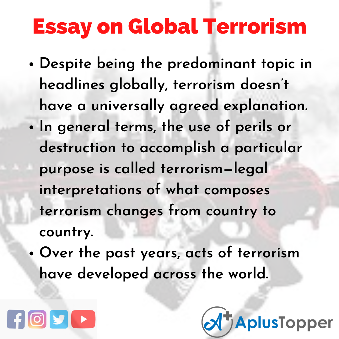 essay on terrorism in world