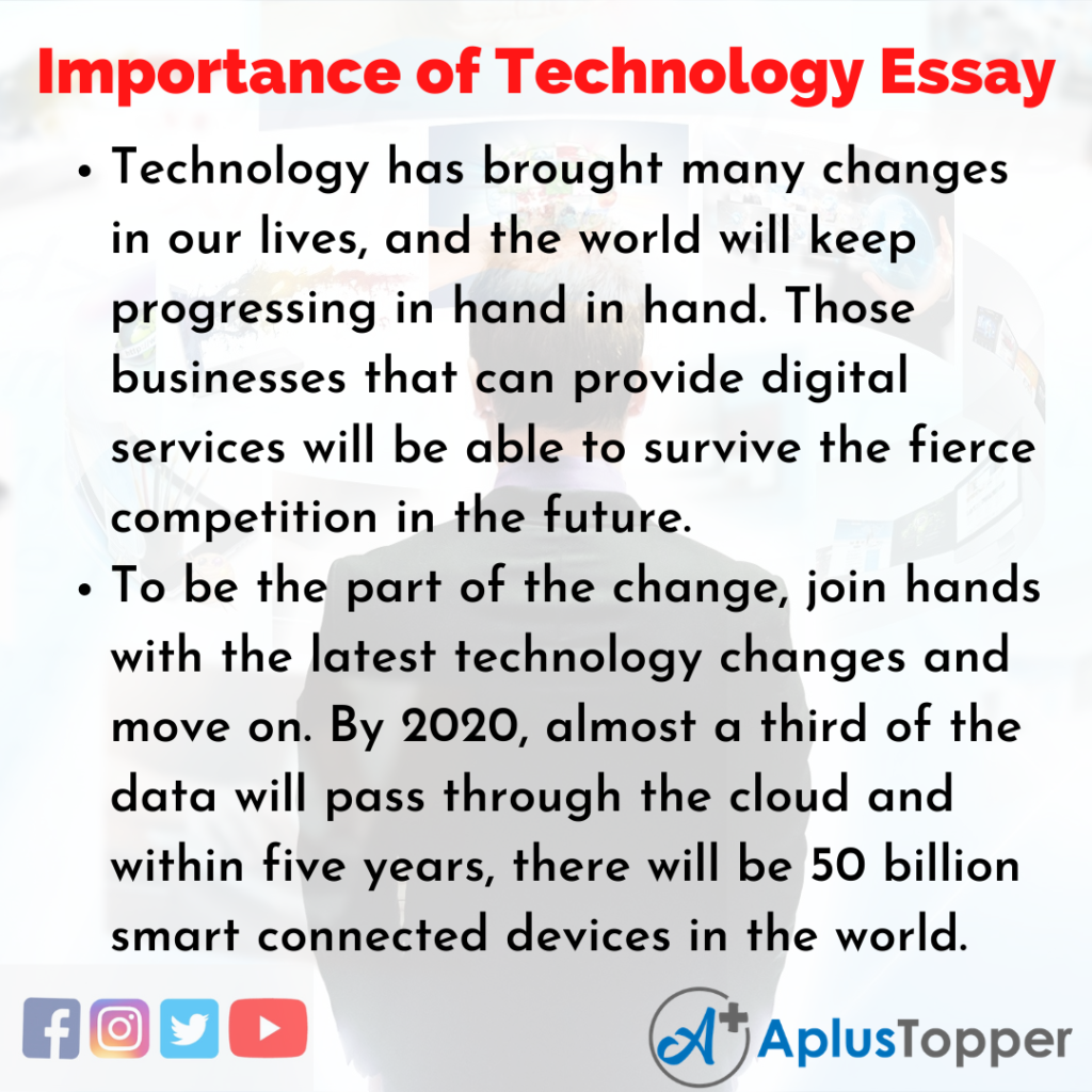 importance of technology in life essay