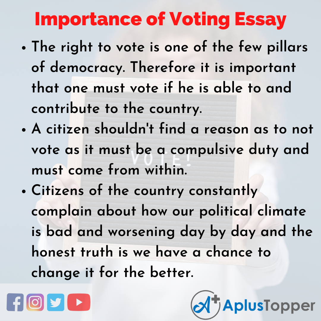 importance of voting in democracy essay in kannada