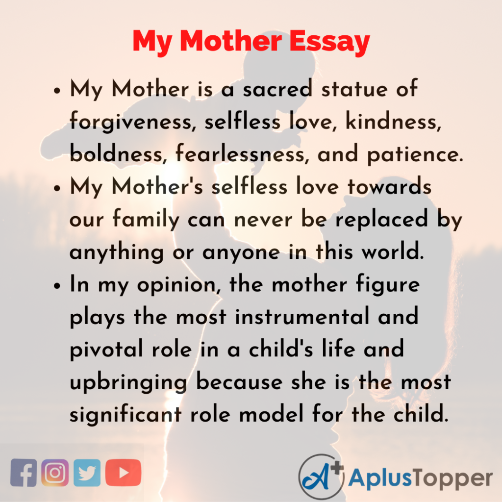 essay describe about my mom