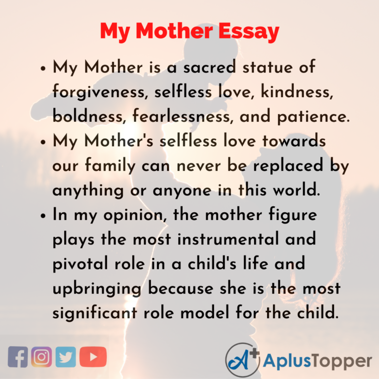 my mother essay in english pdf