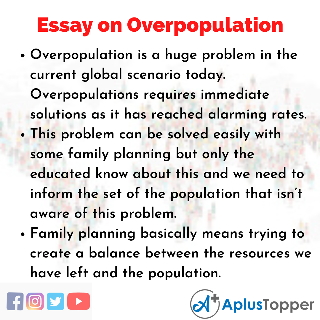 overpopulation disadvantages essay