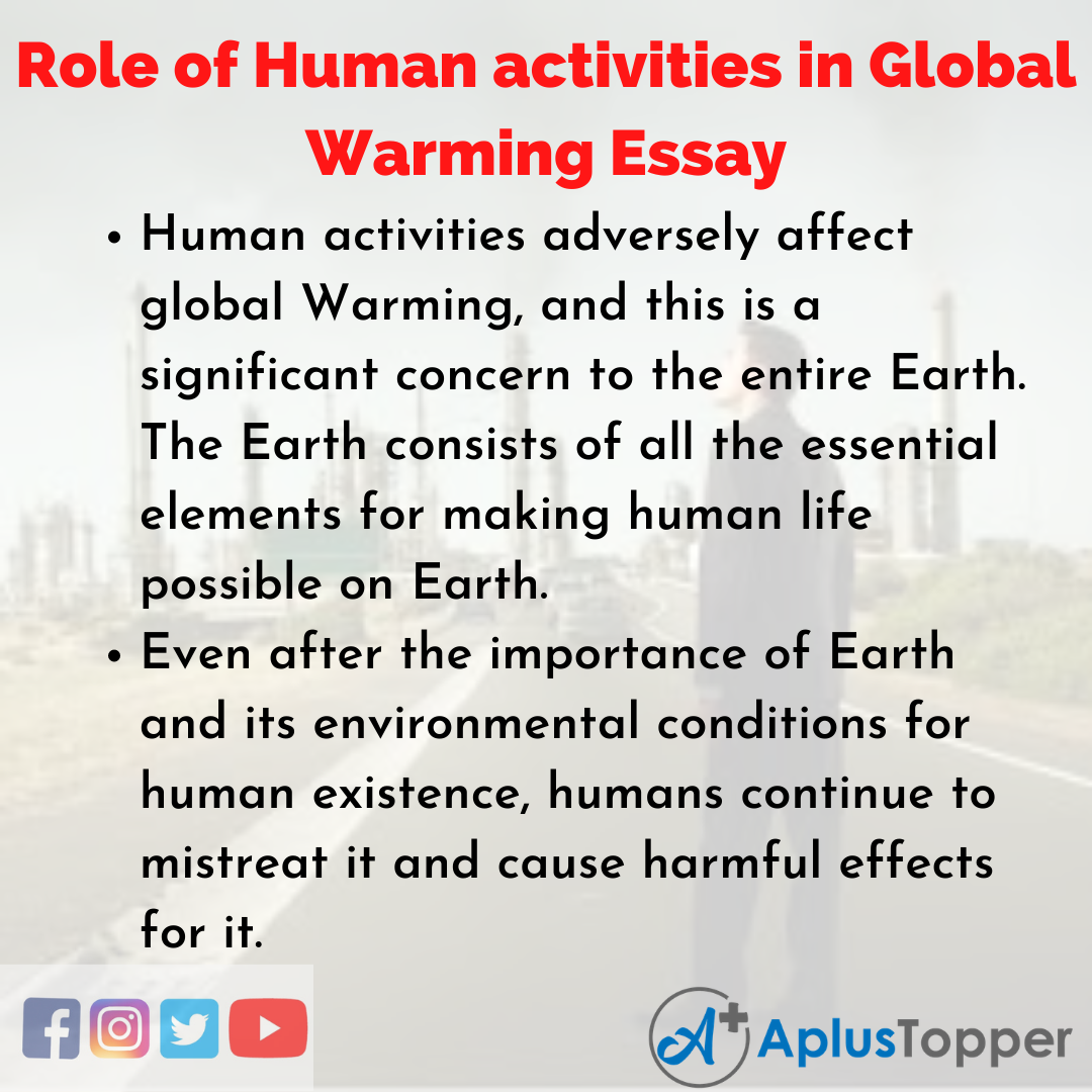 essay on impact of human activities on environment