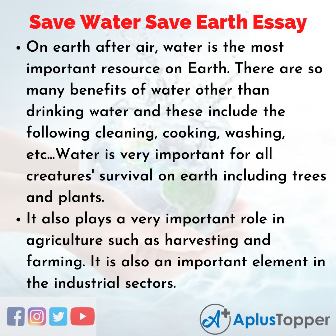 water conservation essay for class 3