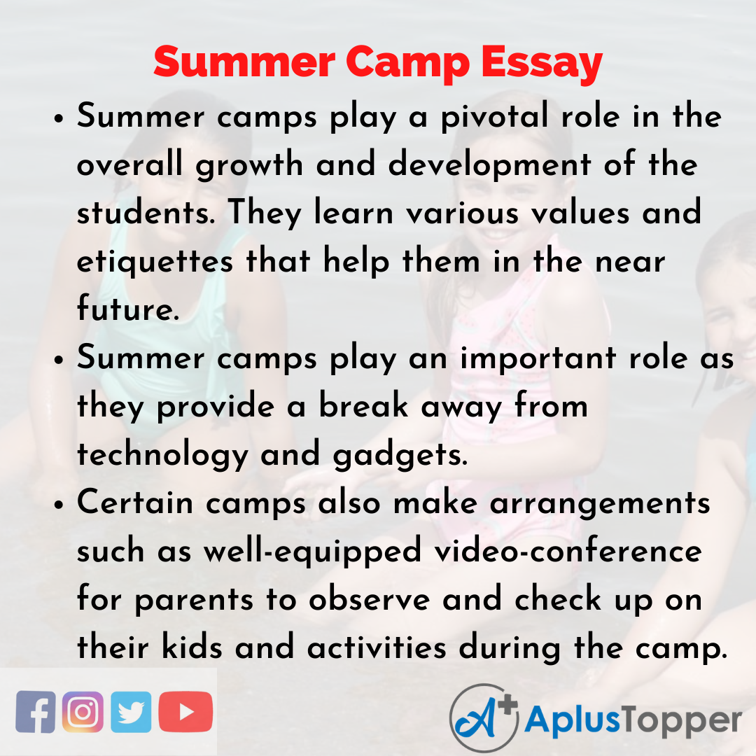 a summer camp story to remember essay
