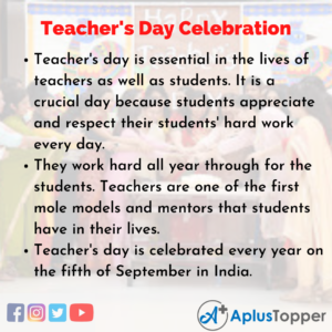 teachers day celebration essay 200 words