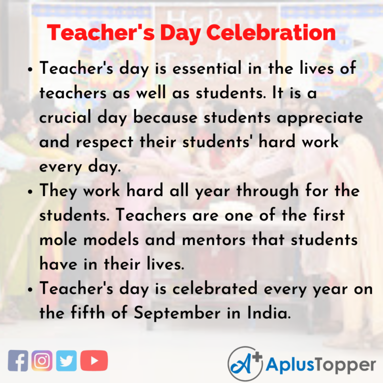 teachers day celebration essay 100 words