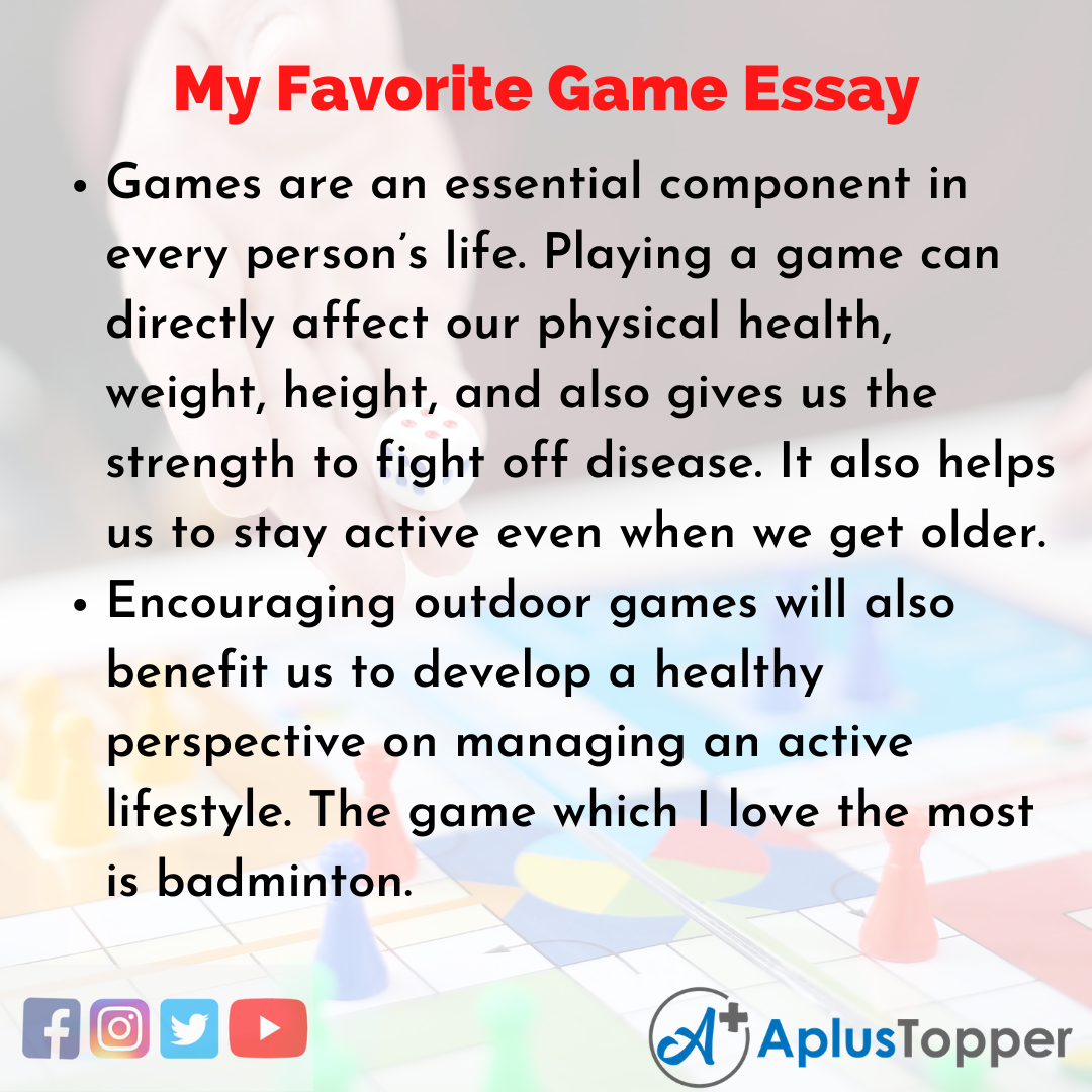 my hobby is playing online games essay