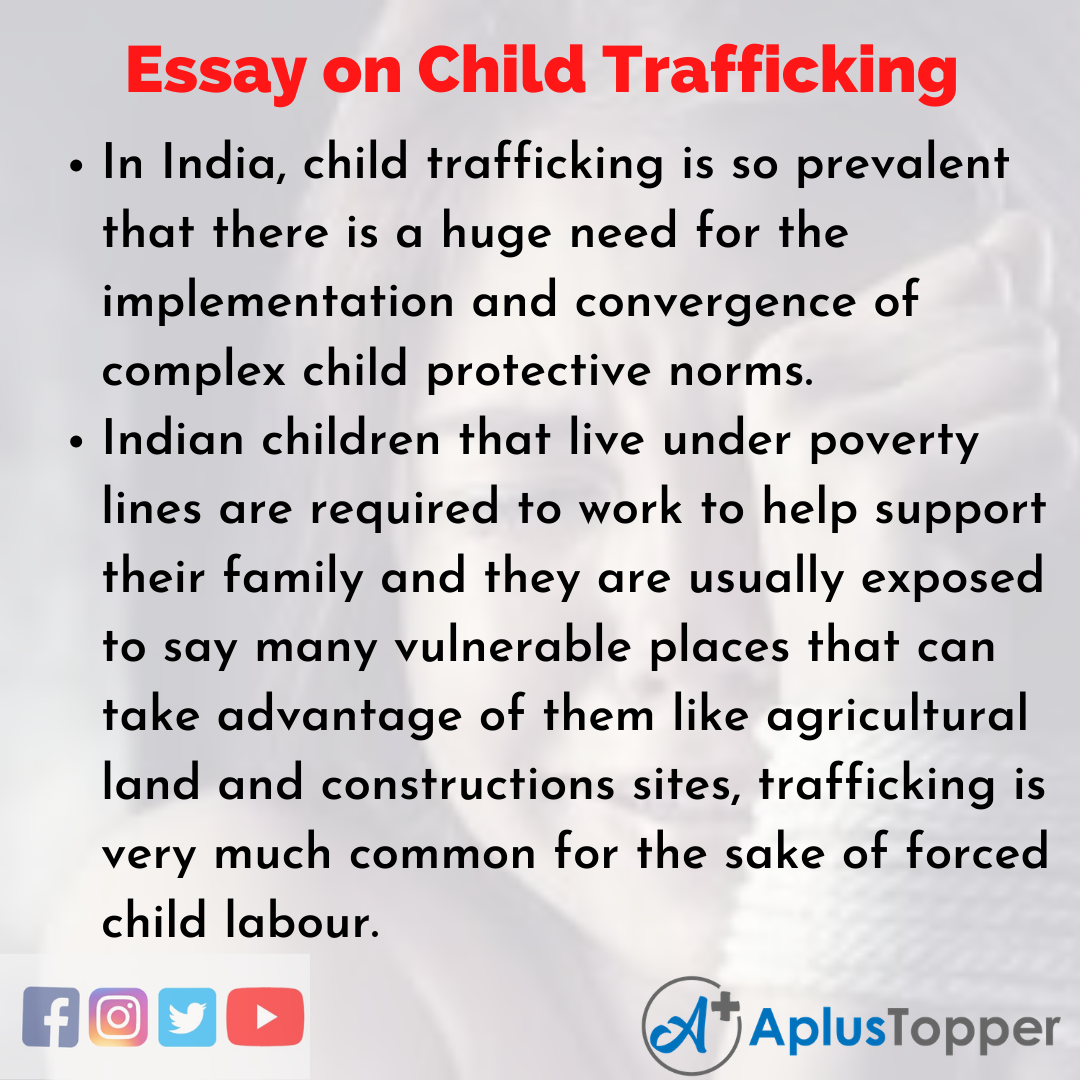 essay writing on child trafficking