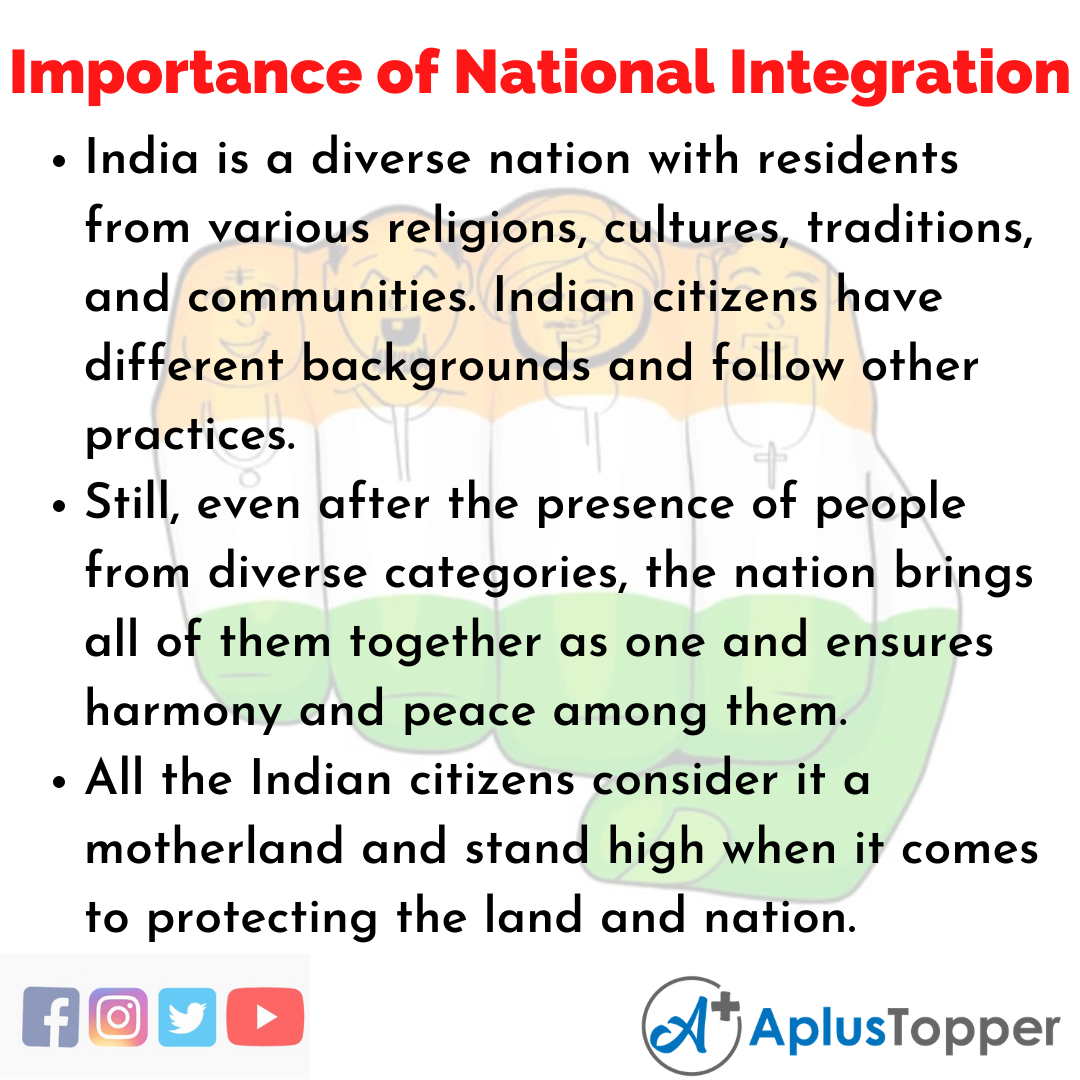 essay on national integration conclusion