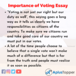 is voting important essay
