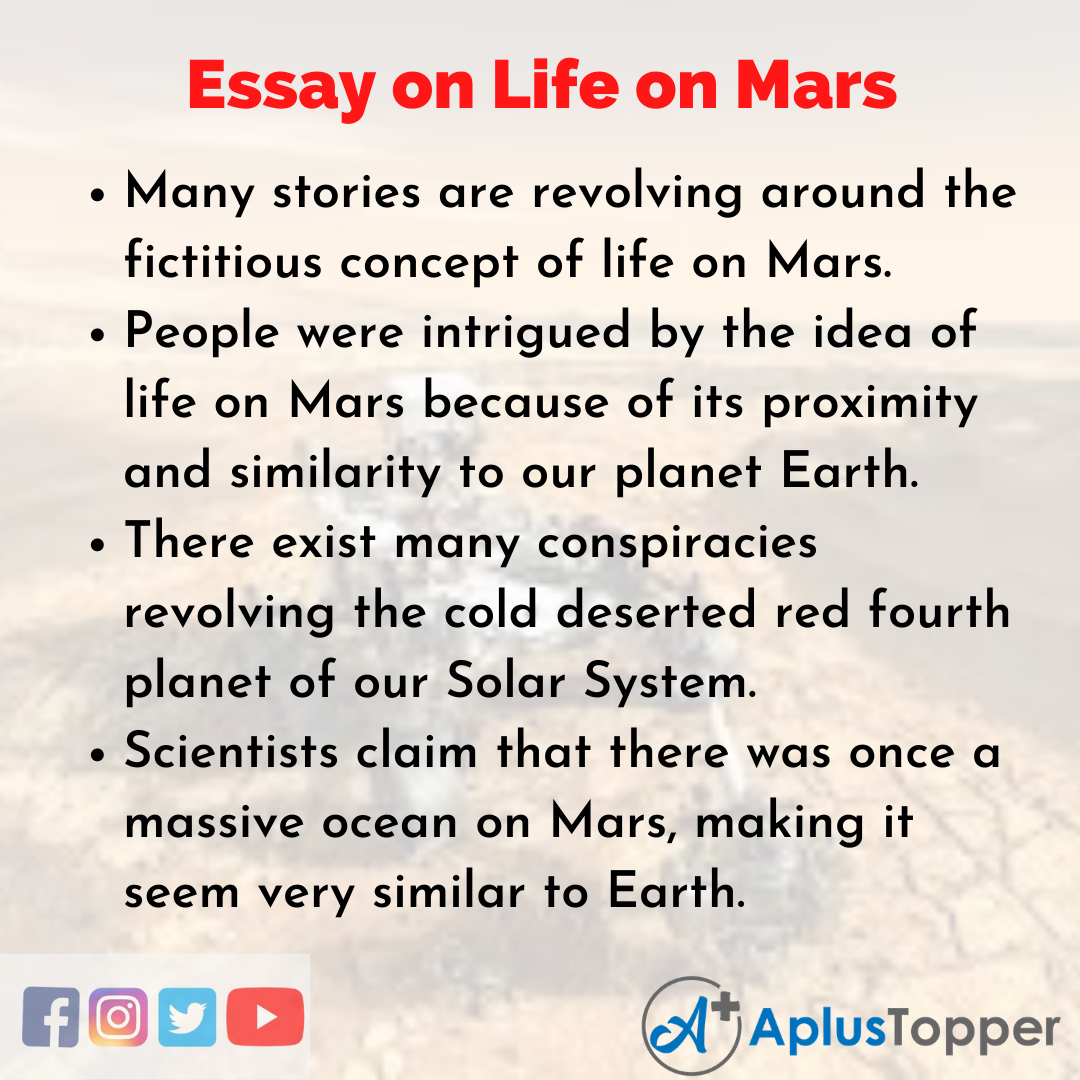 essay on mars rover