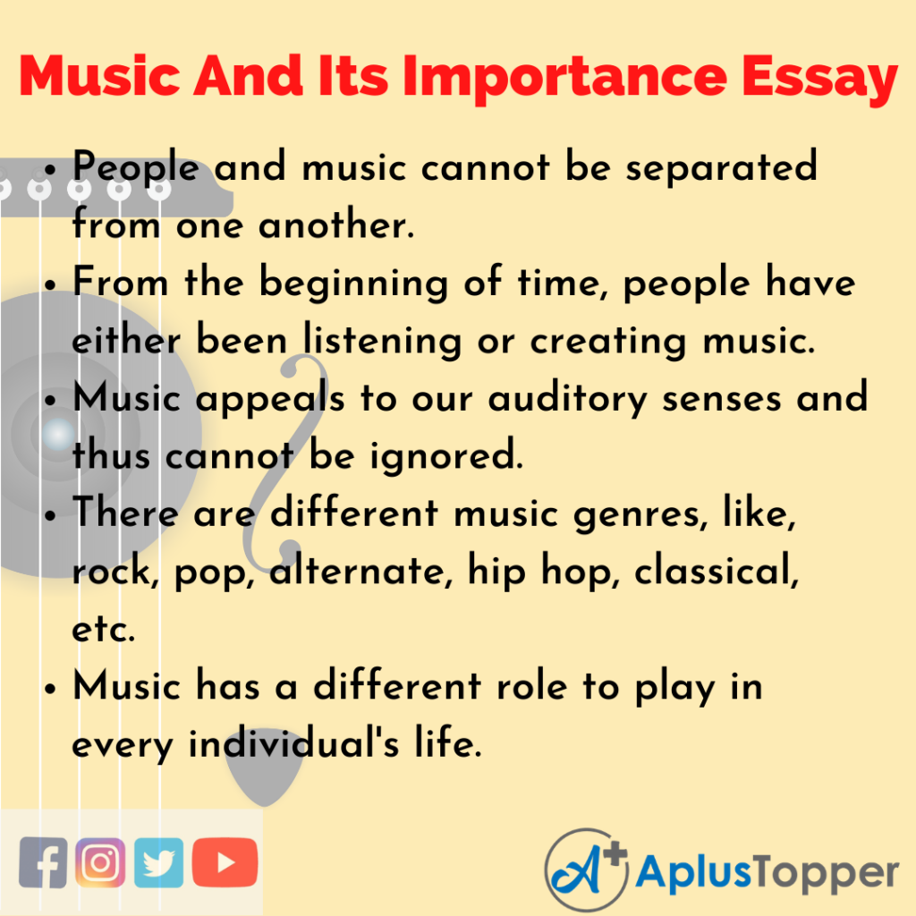 simple essay on music