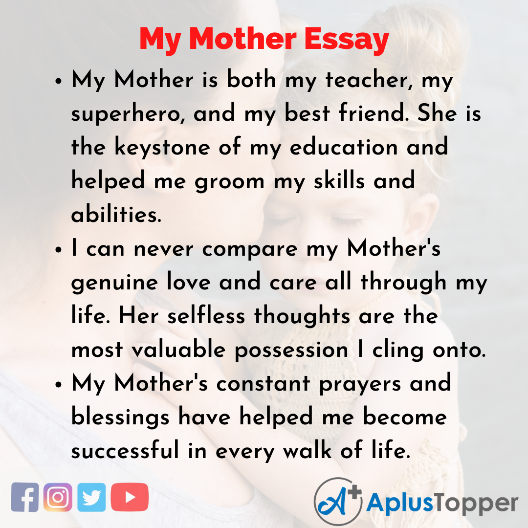 essay on my mother for grade 5