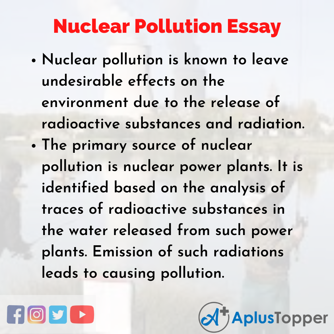 essay on radiation pollution