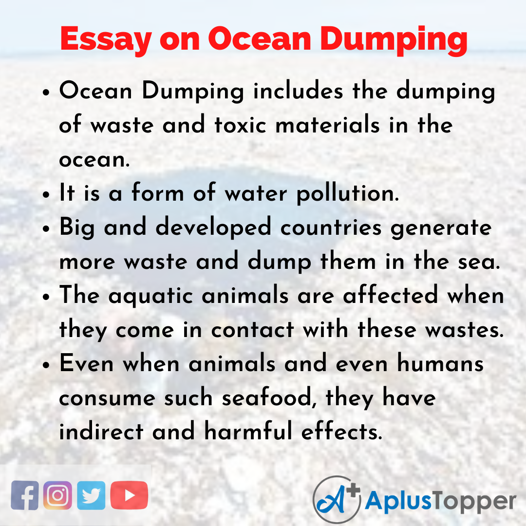 ocean pollution short essay