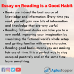 Essay on Reading is a Good Habit | Reading is a Good Habit Essay for ...