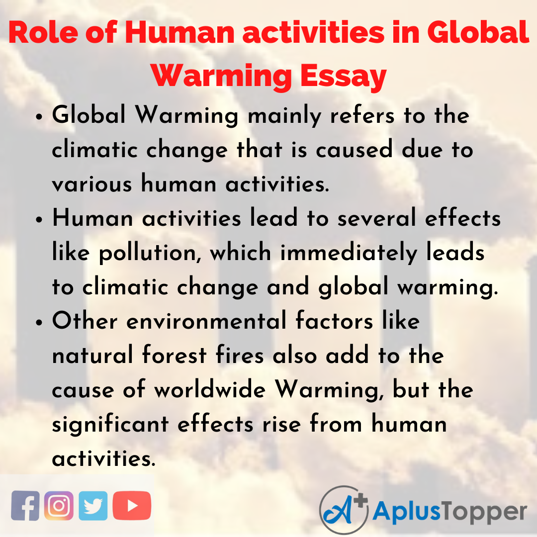 essay on how are human activities responsible for climate change