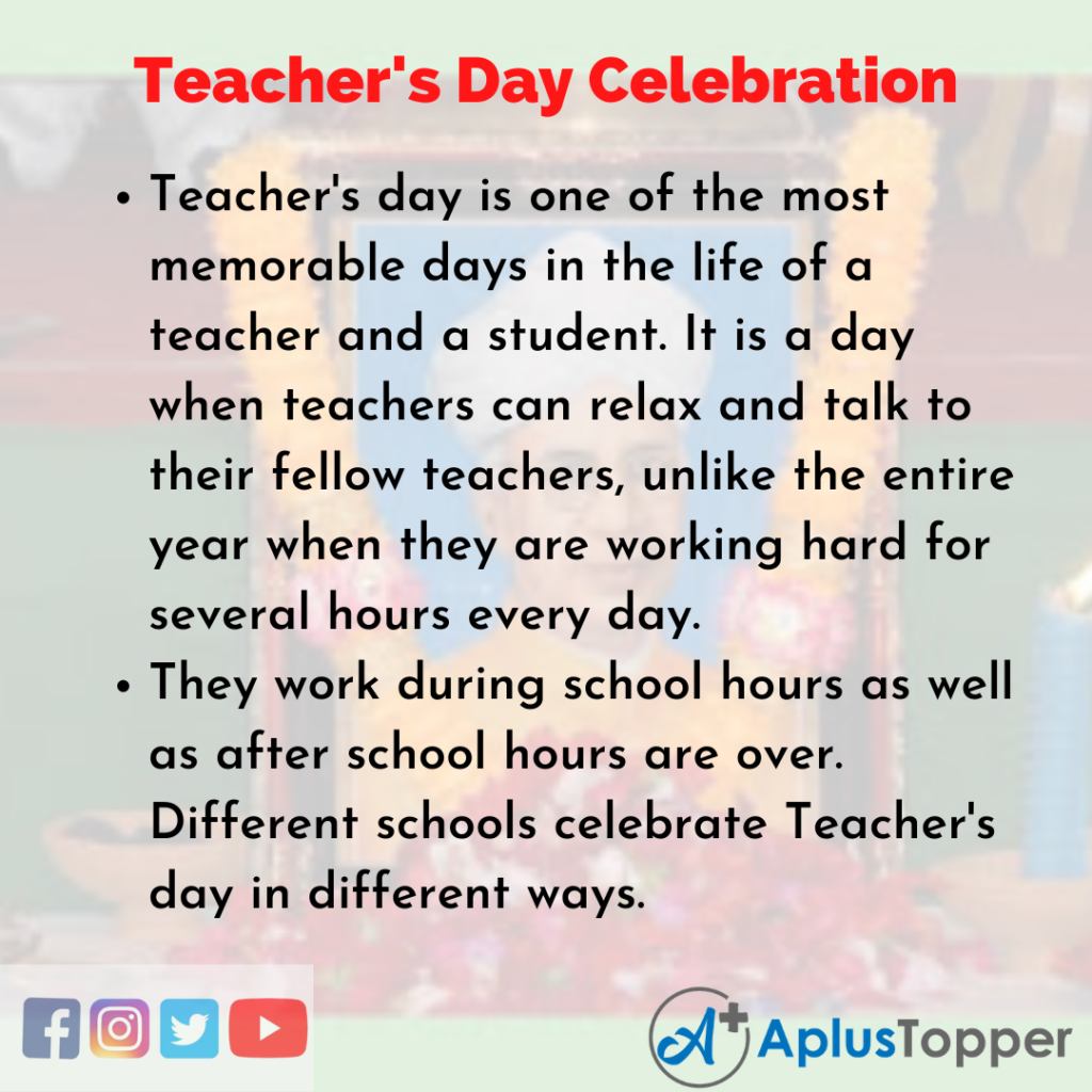 teachers day essay in english for class 4