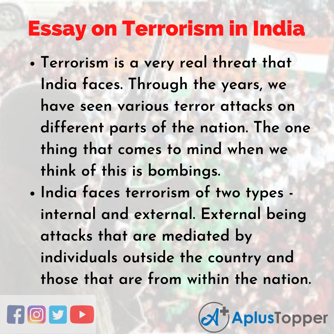 essay on india and terrorism