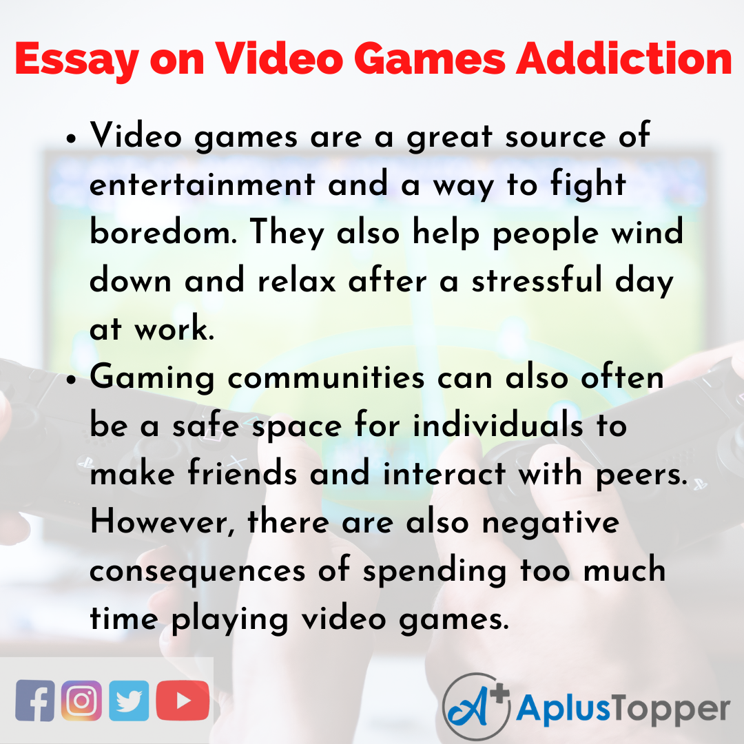 essay about video games addiction