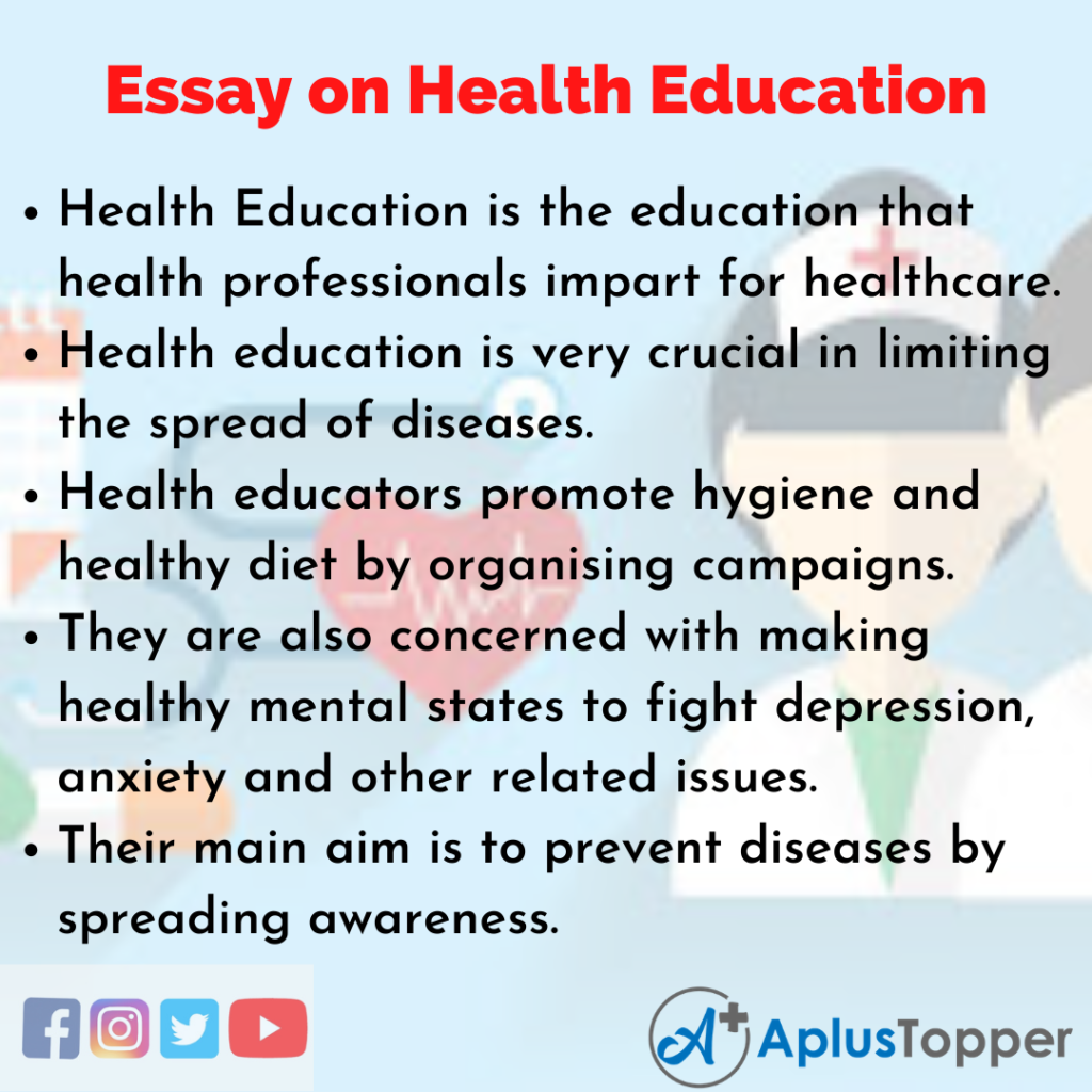 importance of health and education essay