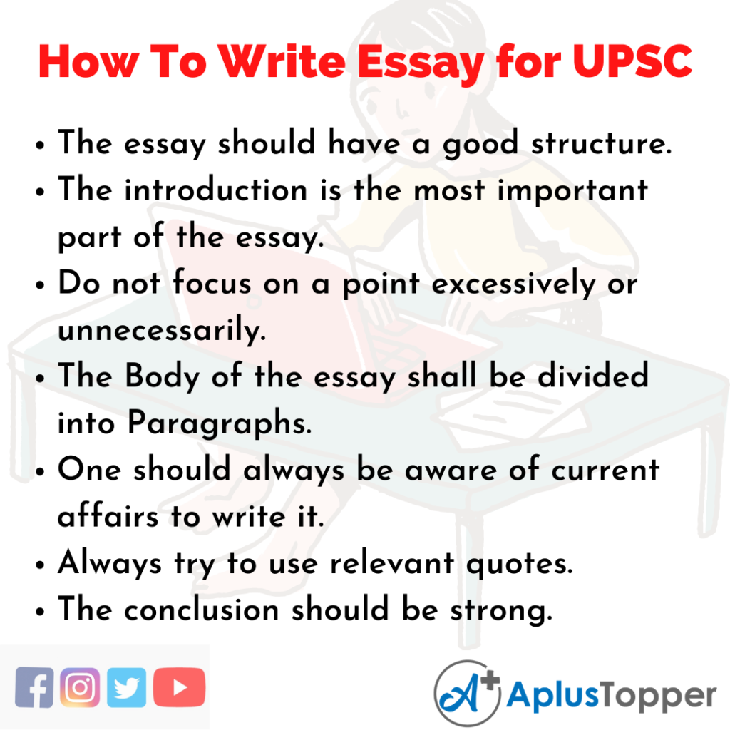format of essay writing in upsc