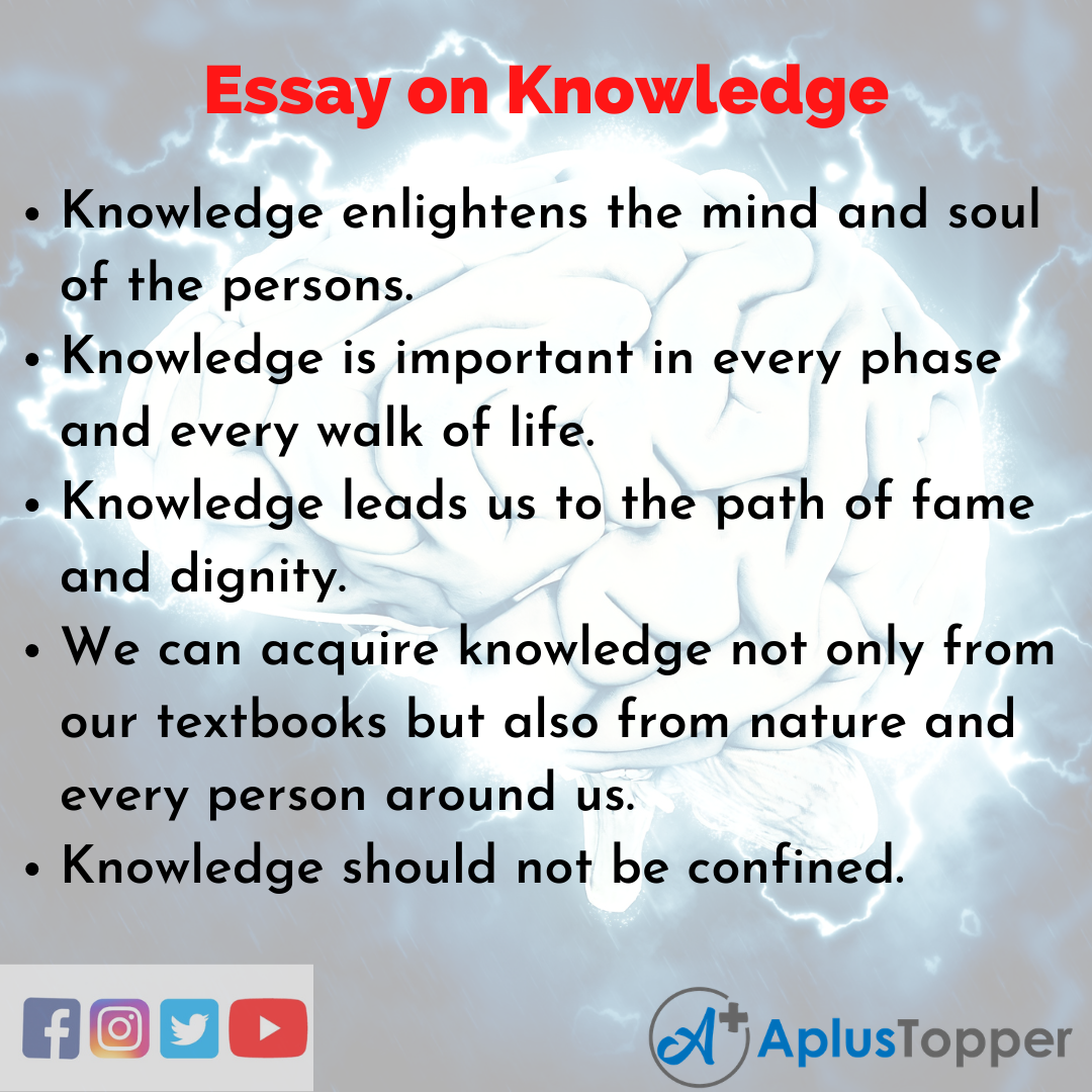 knowledge essay on topic