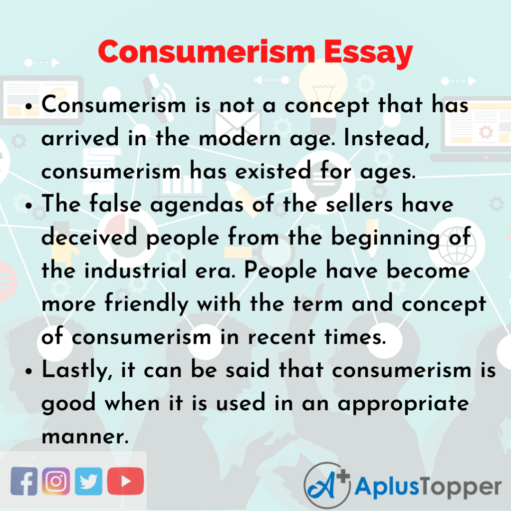 consumerism opinion essay