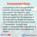 essay on consumerism ielts