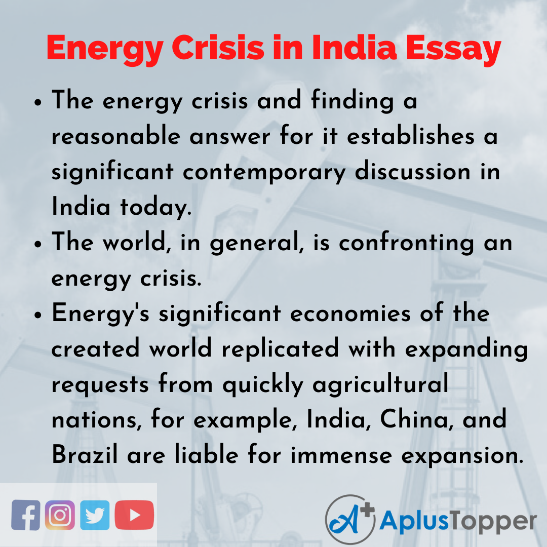 energy crisis essay 150 words