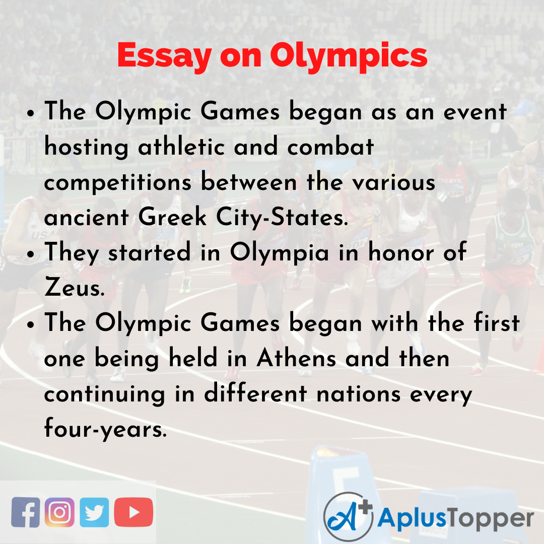 essay on history of olympics