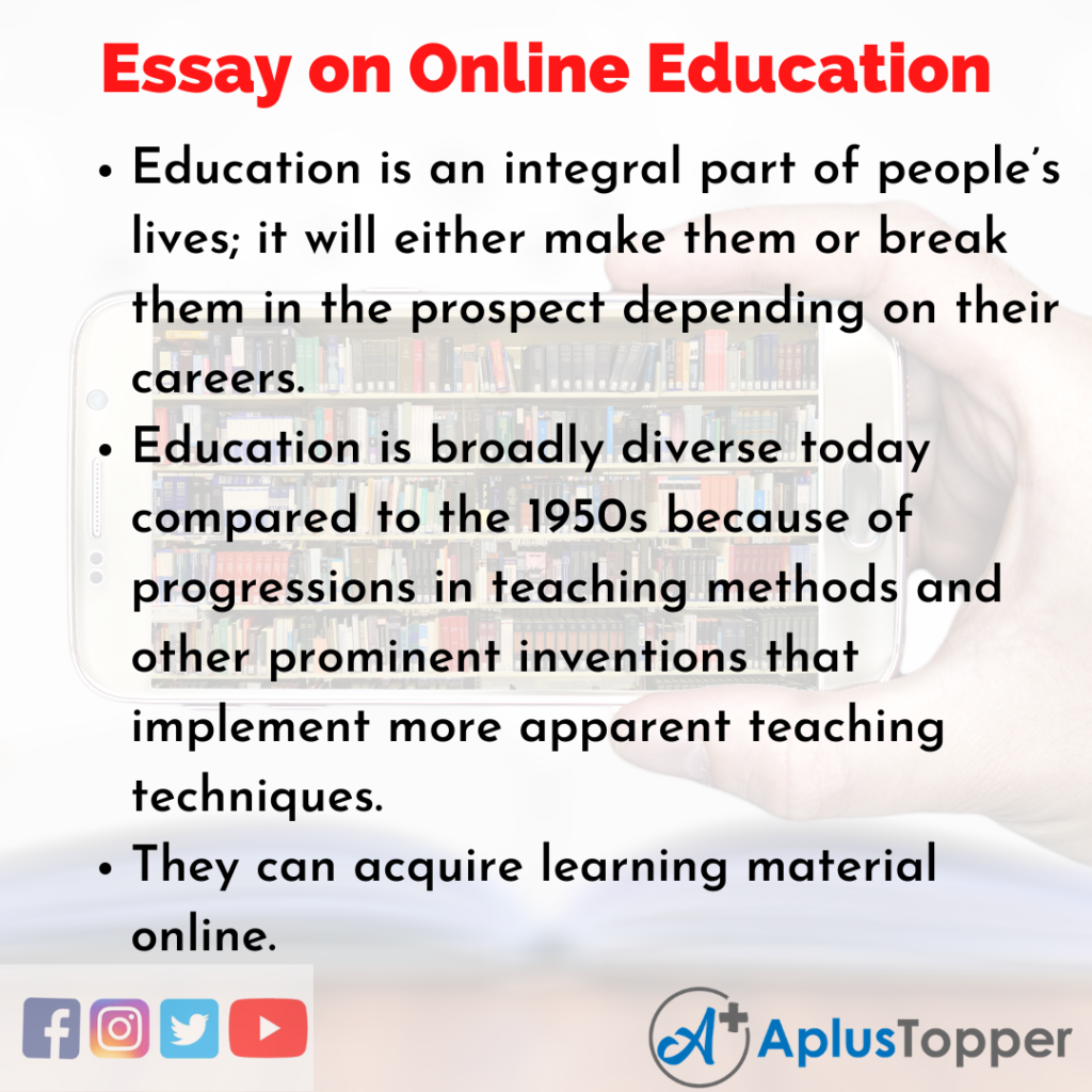 essay on online education upsc