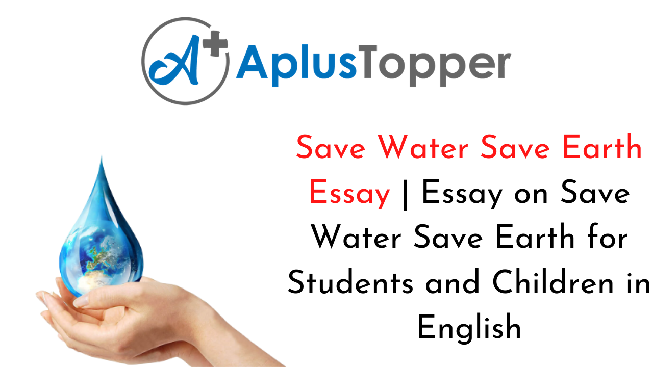 essay writing on save water save earth