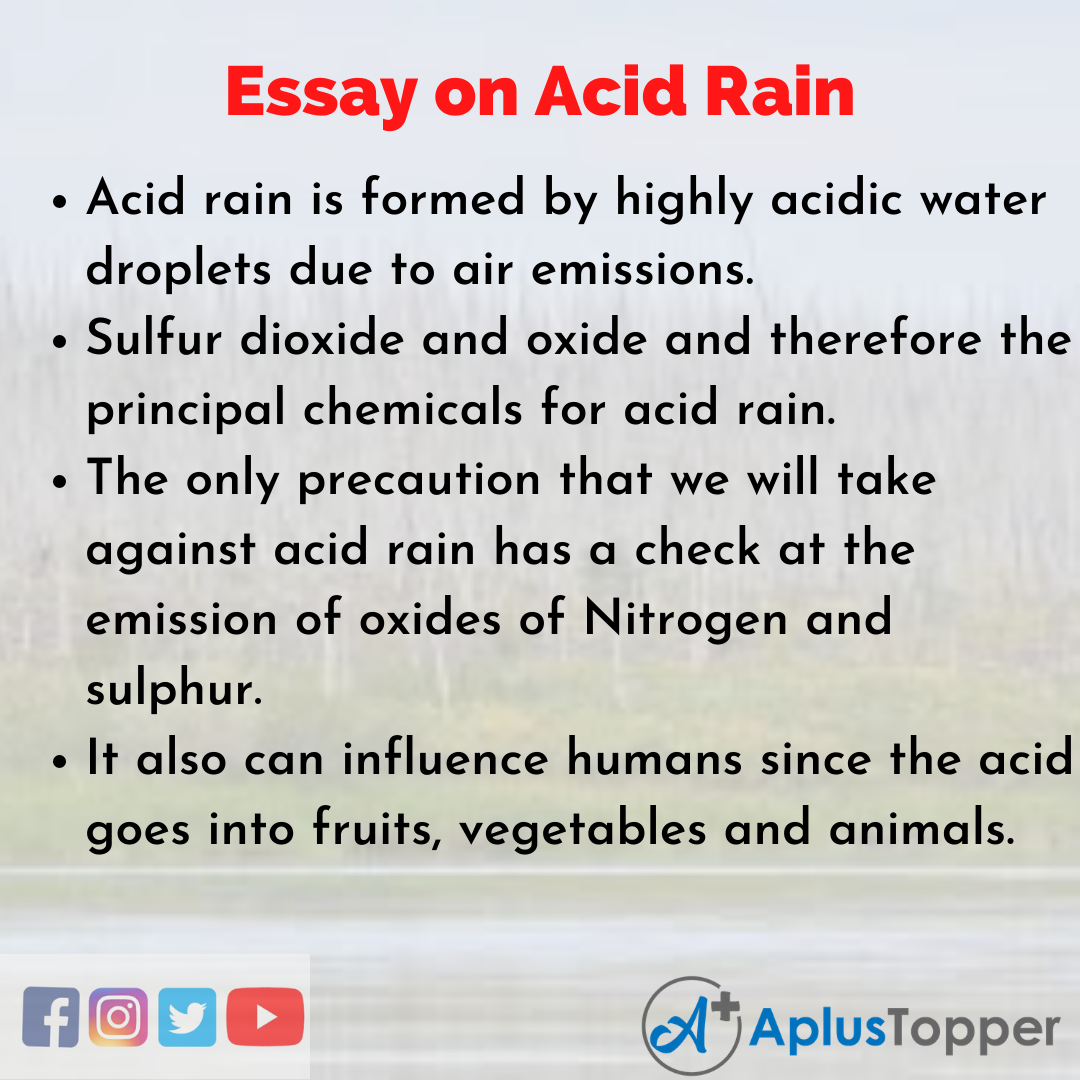 define acid rain essay