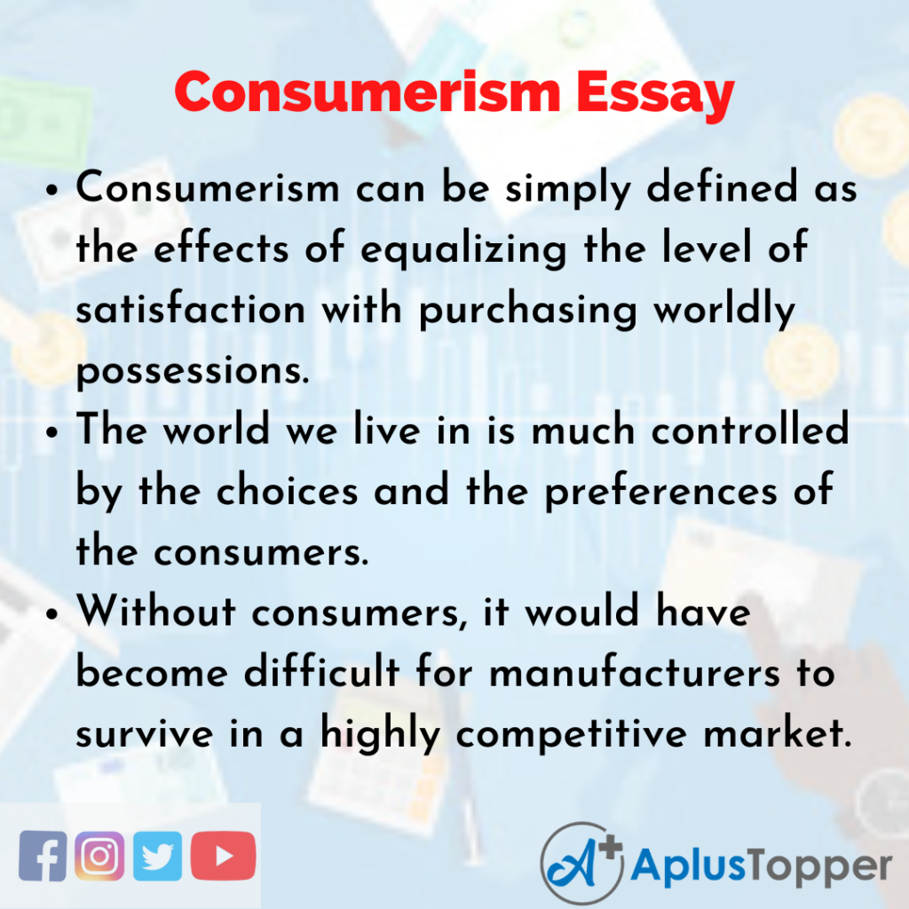 consumerism essay thesis