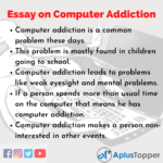 computer addiction essay brainly