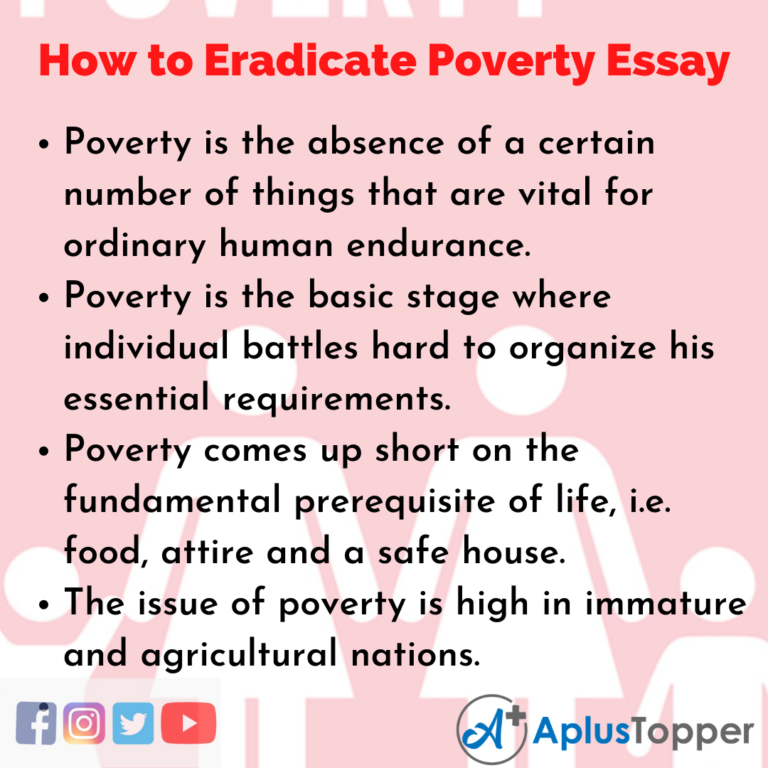 essay on no poverty