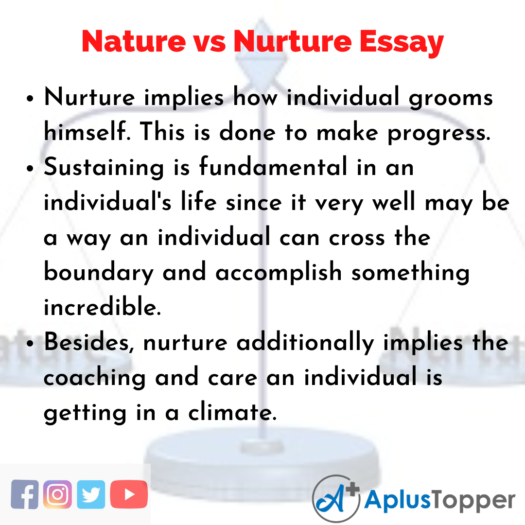 write an essay on nature versus nurture