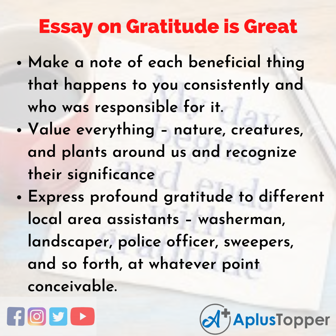 essay on gratitude for class 6
