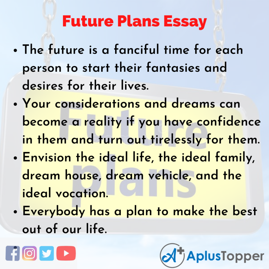 write an essay about your future plans