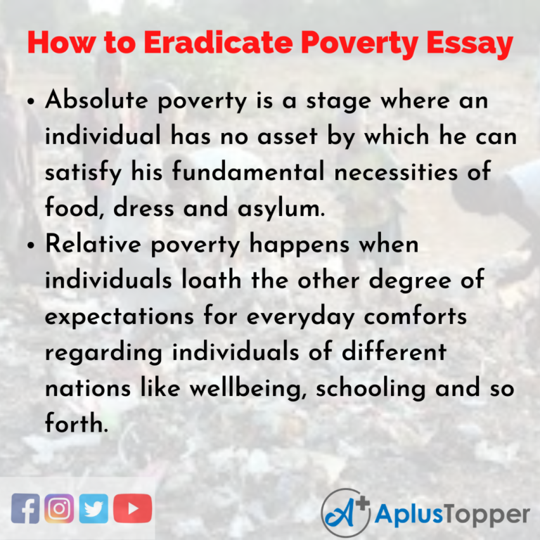 eradicate poverty essay