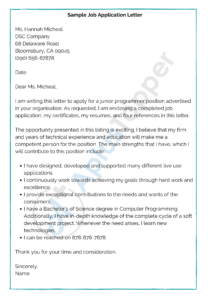 application letter for zpcs recruitment