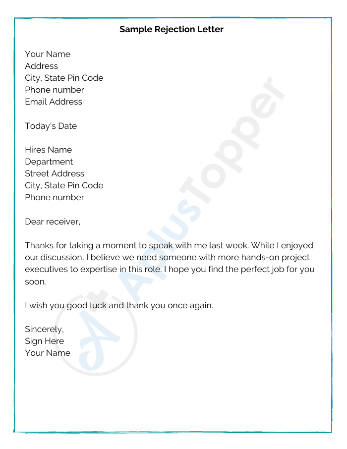 9 Rejection Letter Samples | Format, Examples and How To Write