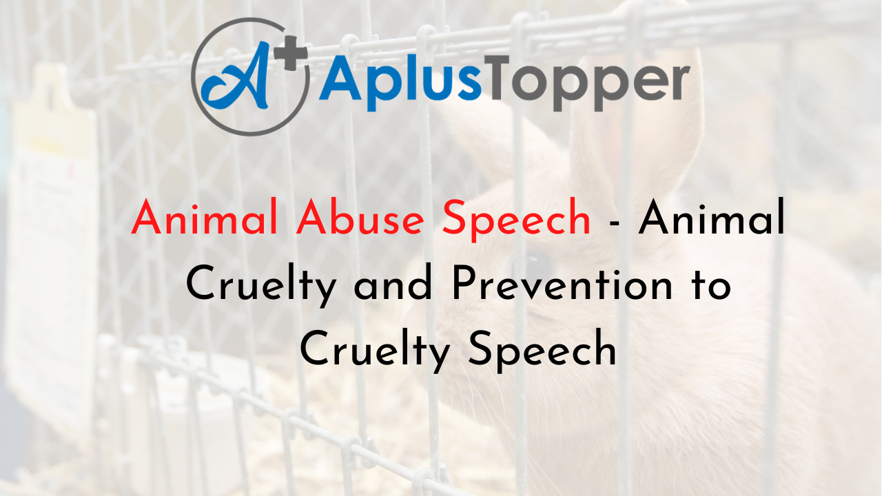 animal cruelty speech ideas
