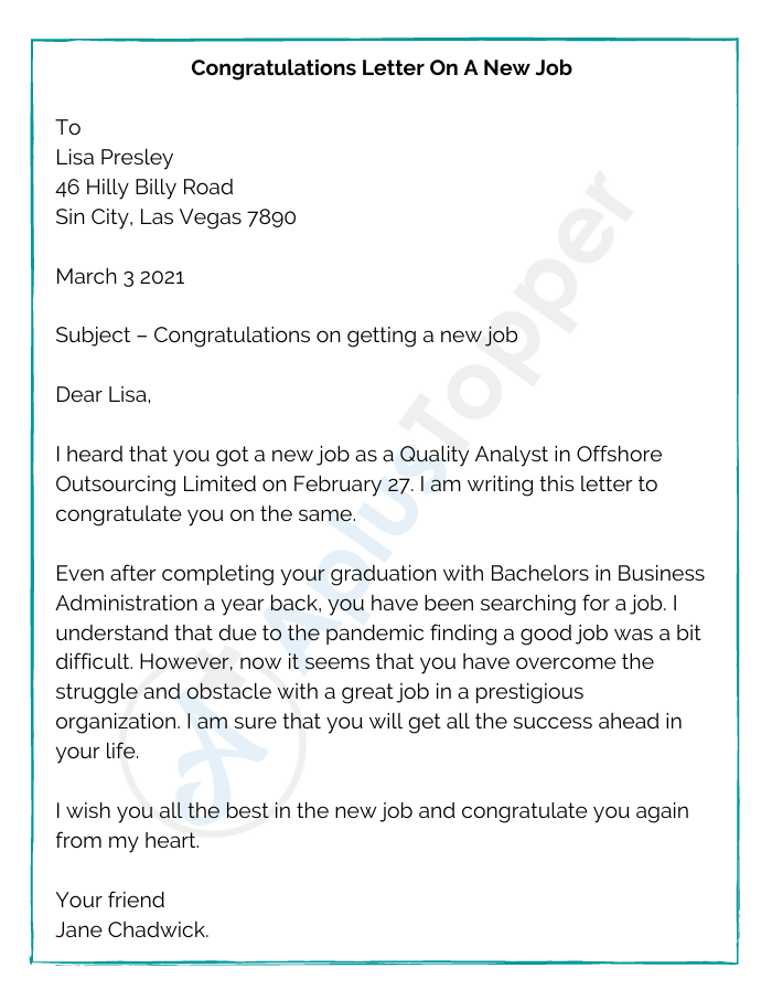 11 Sample Congratulation Letters Format, Examples and How To Write