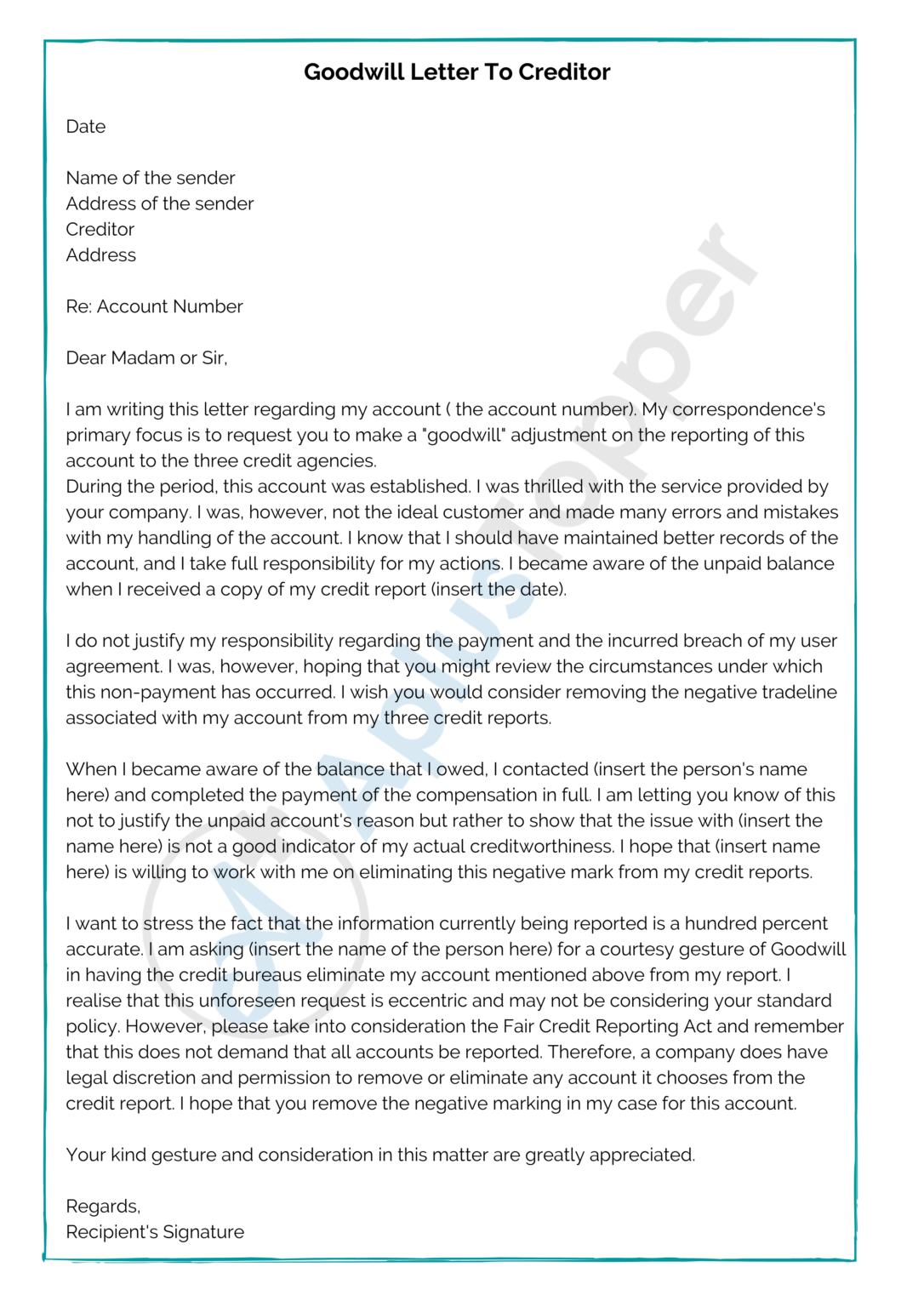 Sample Goodwill Letters Format, Examples and How To Write? A Plus