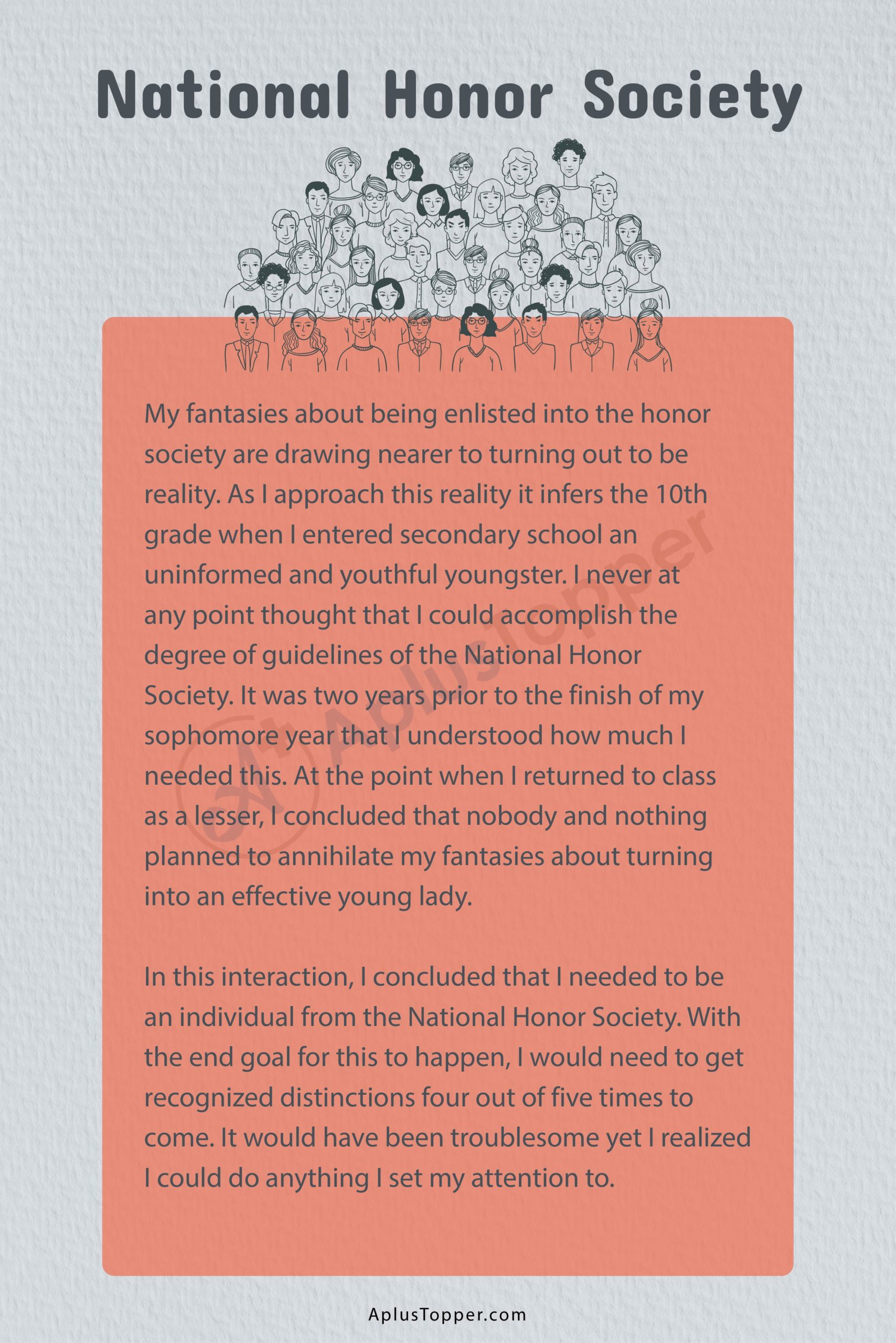 example essays for national honor society applications