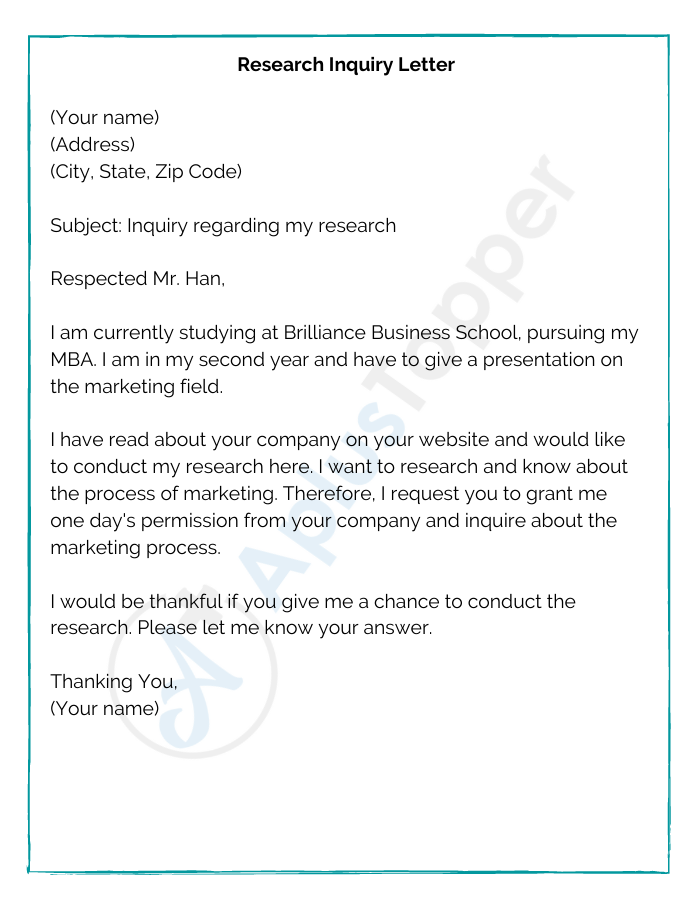 how to write a phd enquiry email
